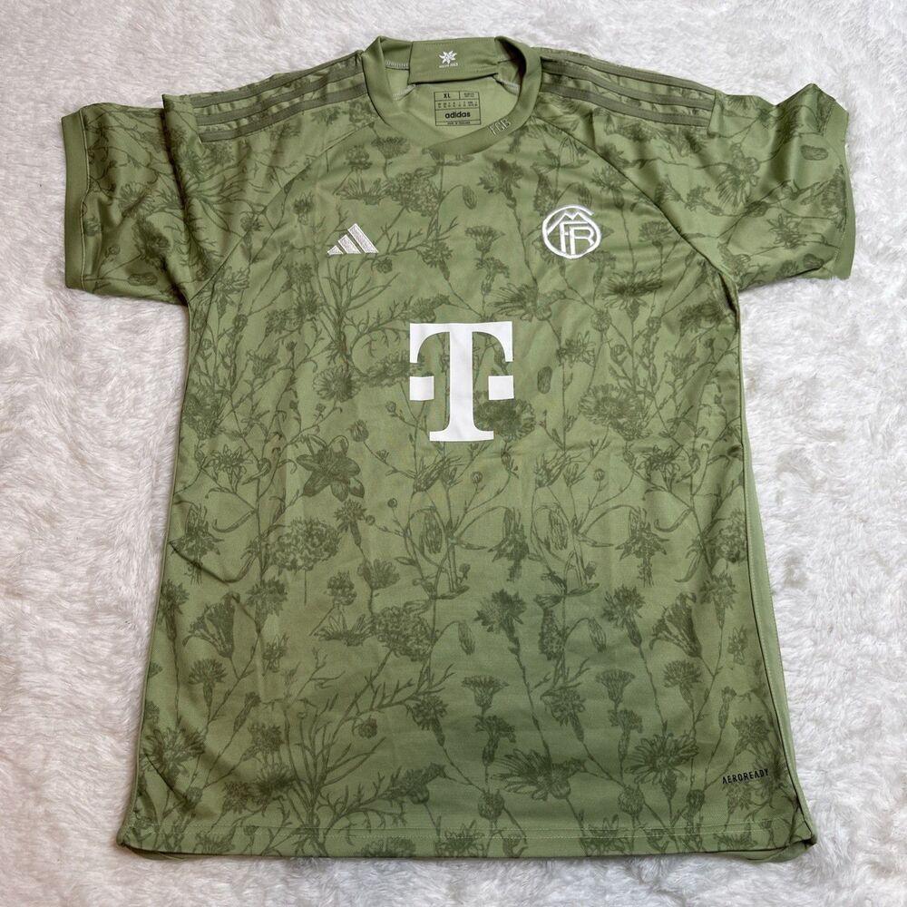 FCB Adidas Bayern Munich 2023 Wiesn Green Oktoberfest Jersey Men's XL Slim